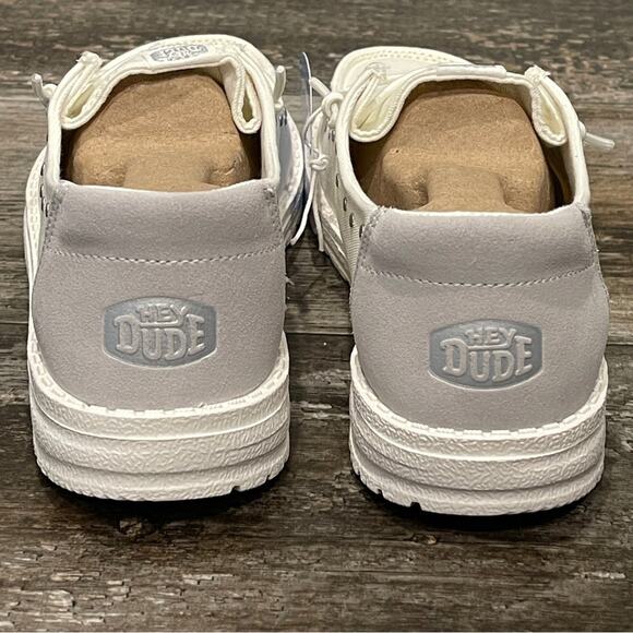 Hey Dude Shoes Womens Size 7 Wendy Star Studded White Comfy Beach Casual NEW - Picture 8 of 15